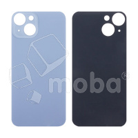 Задняя крышка для iPhone 14 (A2883) Синий (стекло, широкий вырез под камеру, логотип)