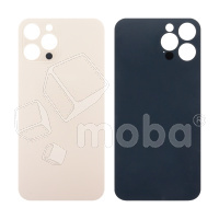 Задняя крышка для iPhone 12 Pro Max (A2411) Золото (стекло, широкий вырез под камеру, логотип)