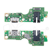 Шлейф для Infinix Hot 50 4G (X6882) плата на системный разъем/разъем гарнитуры/микрофон - Премиум