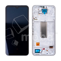 Дисплей для Samsung Galaxy A34 5G (A346B) модуль с рамкой Серебро - (OLED) (Small Size)