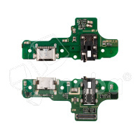 Шлейф для Samsung Galaxy A20s (A207F) плата системный разъем/разъем гарнитуры/микрофон - Премиум