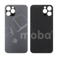 Задняя крышка для iPhone 12 Pro (A2407) Серый (стекло, узкий вырез под камеру, логотип)