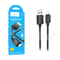 Кабель USB - MicroUSB Hoco X113 (2.4A, оплетка нейлон) Черный