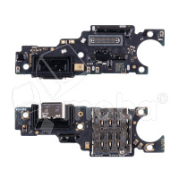 Шлейф для Huawei Honor X7d 4G (LGN-LX1) плата на системный разъем/разъем гарнитуры/микрофон - Премиум