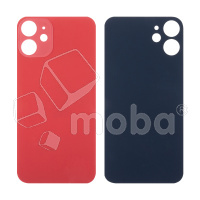 Задняя крышка для iPhone 12 mini (A2399) Красный (стекло, широкий вырез под камеру, логотип)