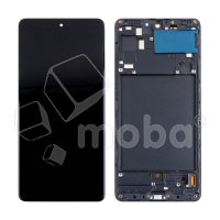 Дисплей для Samsung Galaxy A71 (A715F) модуль с рамкой Черный - (OLED) (Full Size)