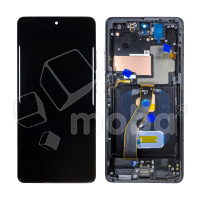Дисплей для Samsung Galaxy S21 Ultra (G998B) модуль с рамкой Черный - (Soft OLED, 120 Гц) (Full Size)