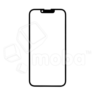 Стекло для переклейки iPhone 13/13 Pro в сборе с OCA пленкой Черный - OR (Mitsubishi)