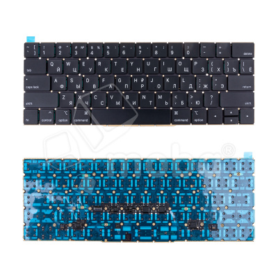 Клавиатура для ноутбука MacBook Pro 13"/Pro 15" A1706/A1707 (2016-2017, прямой Enter RU) Черный