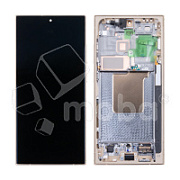 Дисплей для Samsung Galaxy S24 Ultra (S928B) модуль с рамкой Желтый - OR (SP)