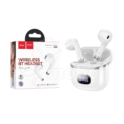 Беспроводные наушники Bluetooth Hoco EQ1 (TWS, с дисплеем, вкладыши) Белый
