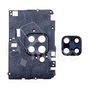 Стекло камеры для Xiaomi Redmi Note 9/9S (M2003J15SC/M2003J15SG/M2003J6A1G) в сборе с рамкой Черный