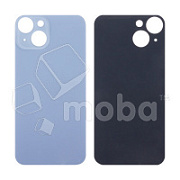 Задняя крышка для iPhone 14 (A2883) Синий (стекло, широкий вырез под камеру, логотип)