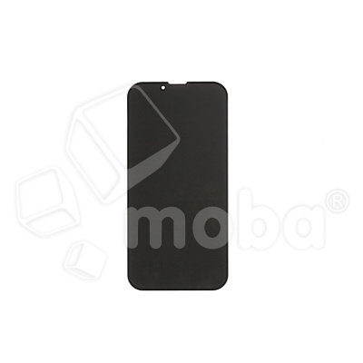 Защитное стекло "Антишпион" для iPhone 13 mini Черный (Закалённое, полное покрытие)