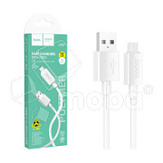 Кабель USB - MicroUSB Hoco X107 (2.4A) Белый
