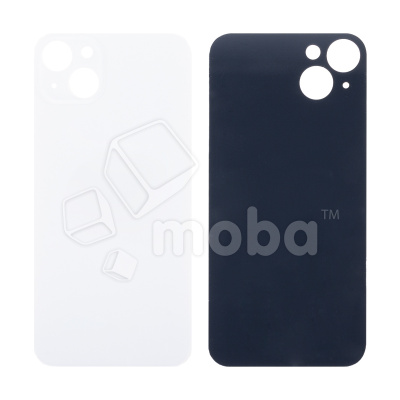Задняя крышка для iPhone 14 Plus (A2887) Белый (стекло, широкий вырез под камеру, логотип)