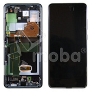 Дисплей для Samsung Galaxy S20 Ultra (G988B) модуль с рамкой Черный - OR (SP)