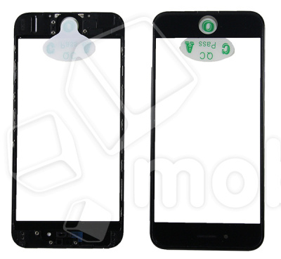 Стекло для переклейки iPhone 6 в сборе с рамкой и OCA пленкой Черный - OR (Mitsubishi)