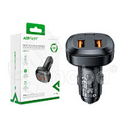 Автомобильное зарядное устройство USB/Type-C Acefast B9 (66W, QC3.0, PD, 1Type-C, 2USB) Черный